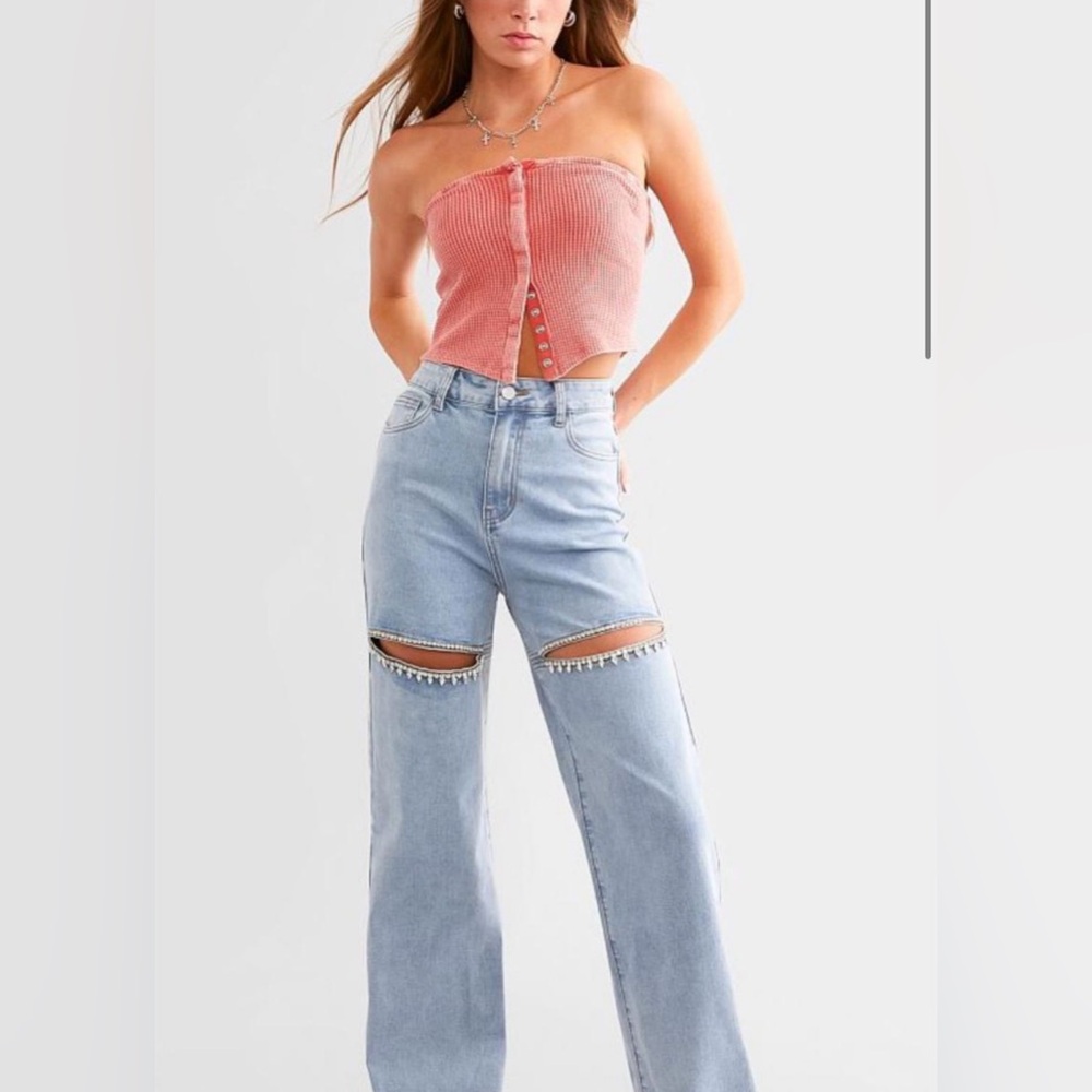 Blue B rhinestone jeans